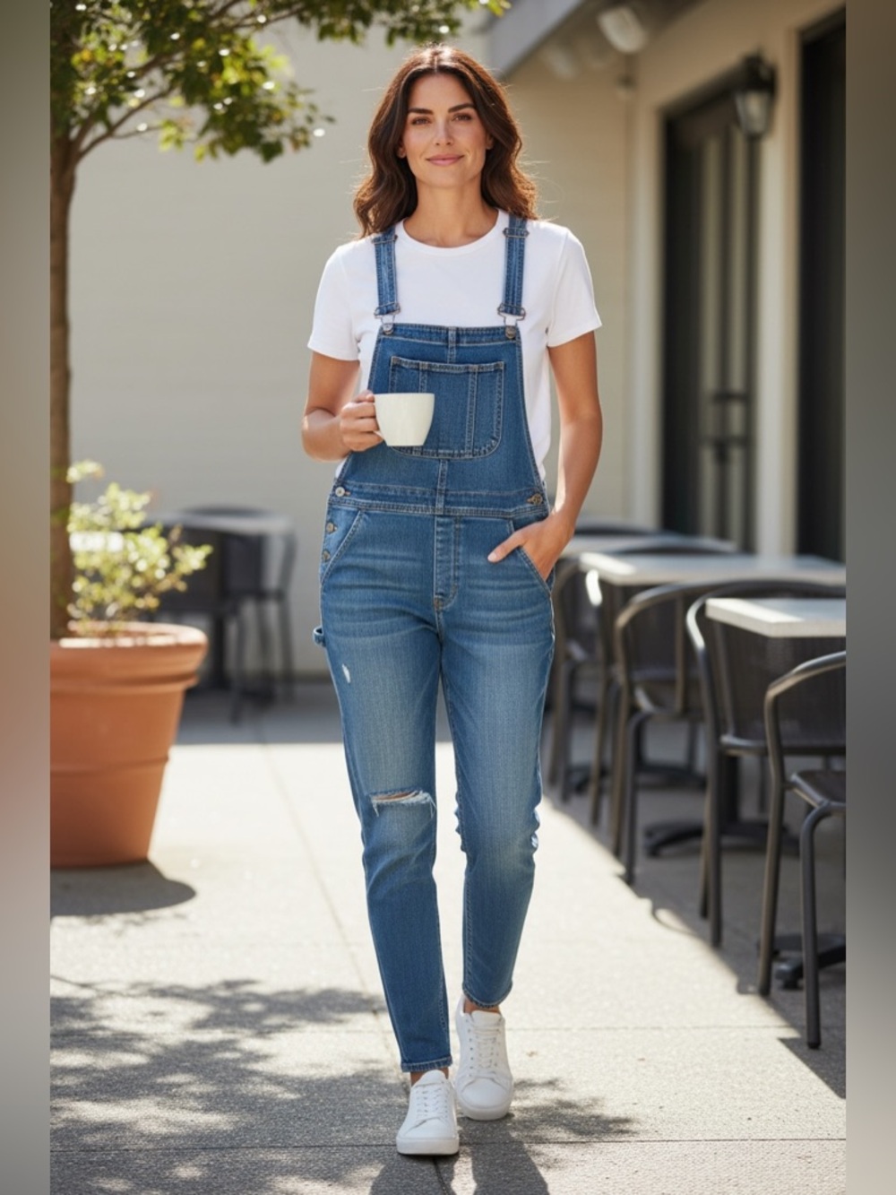 FRAME DENIM OVERALLS